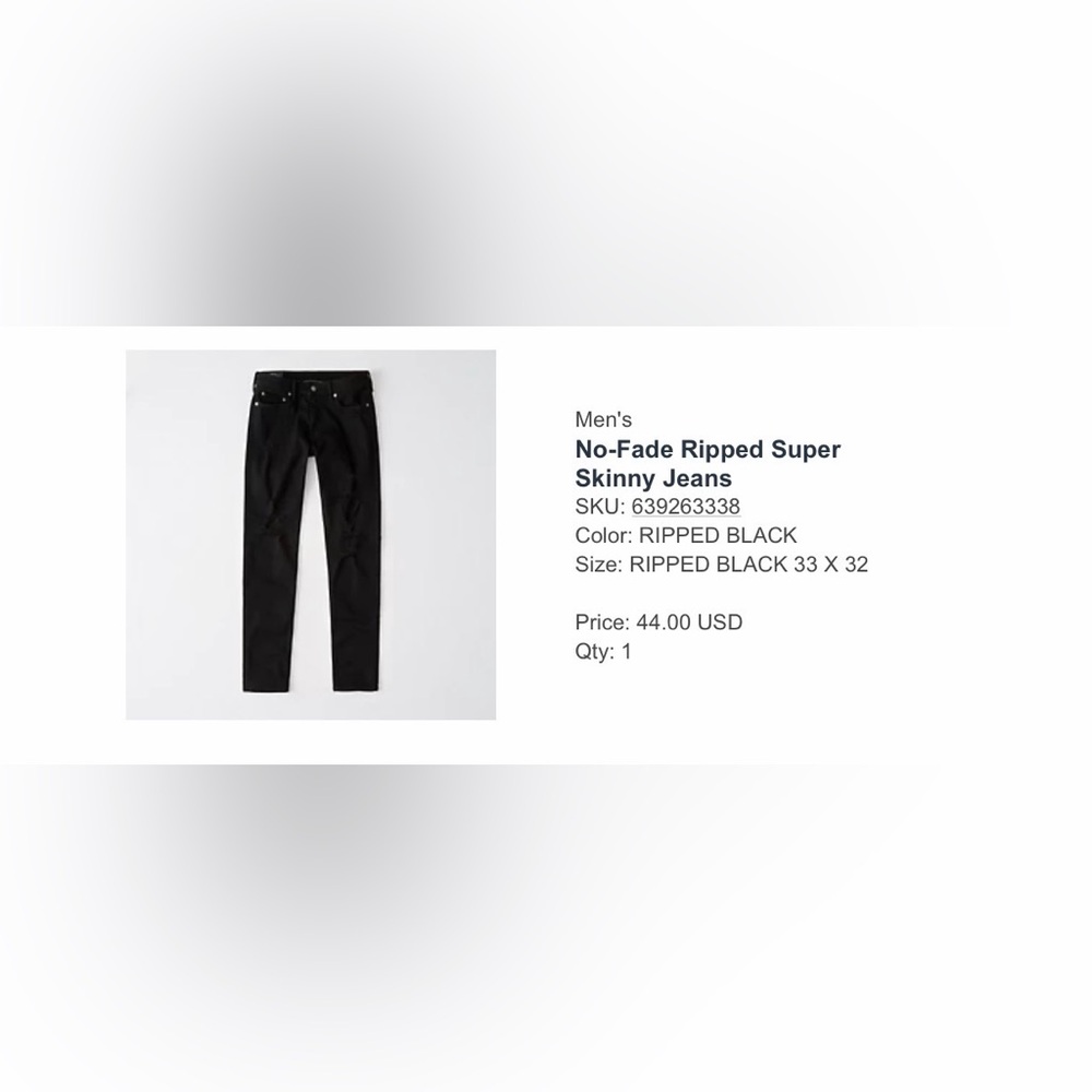 Abercrombie & Fitch Ripped Black Skinny Jeans